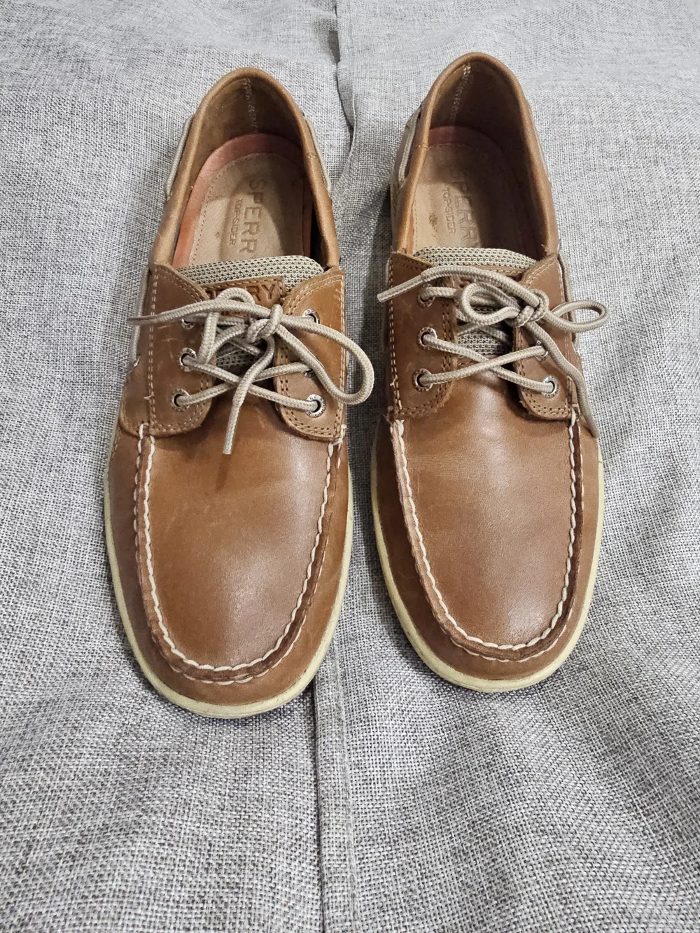 Sperry Men's Brown Leather Two-Eye Boat Shoes